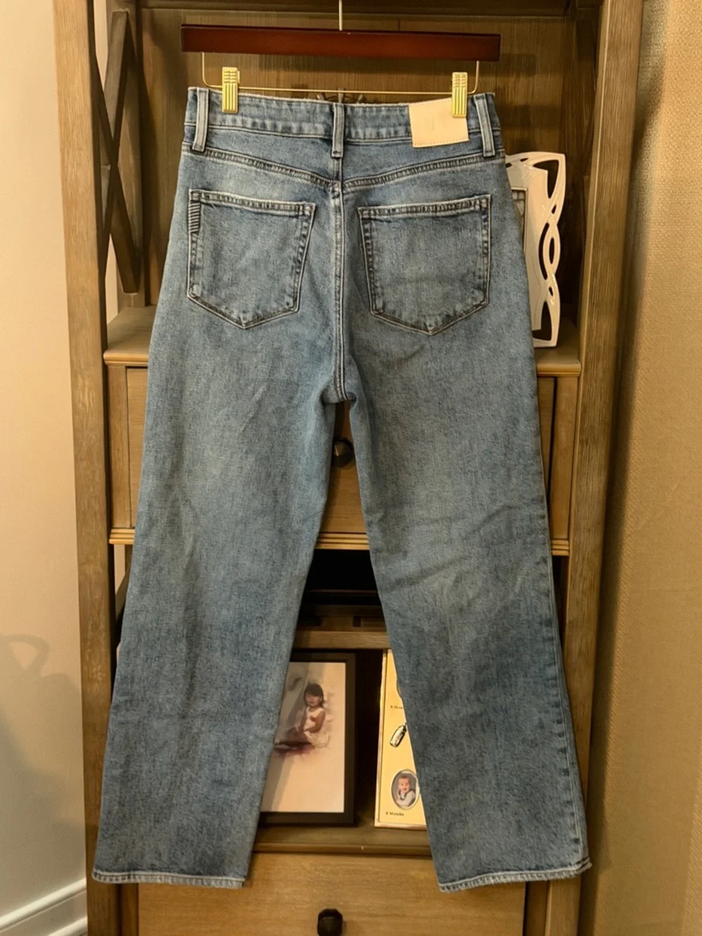 PAIGE Straight-Leg Jeans in Light Blue Denim - Picture 4 of 4